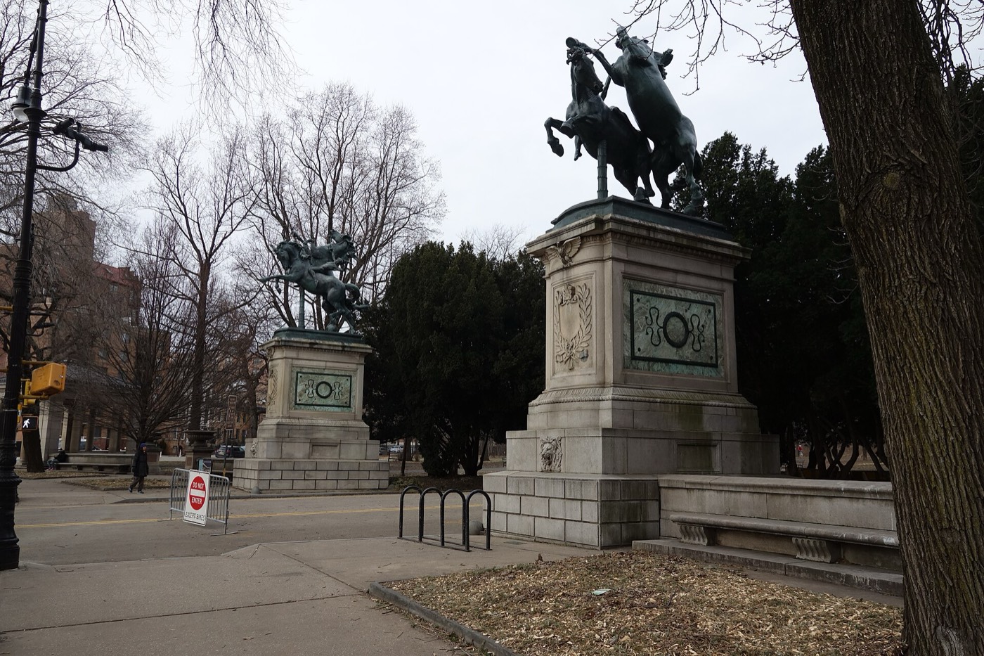 The Horse Tamers sculptures at Park Circle, Prospect Park